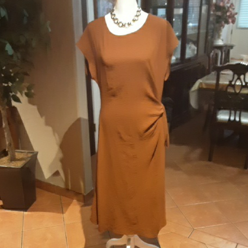 See You Monday Rust Midi Dress